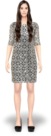 METALLIC PARTY DRESS