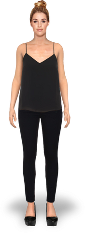 WOVEN CAMI BLACK