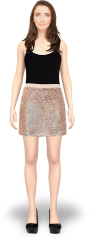 IRIDESCENT SEQUIN MINI SKIRT