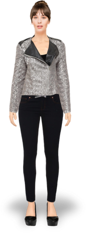 SEQUIN BIKER JACKET