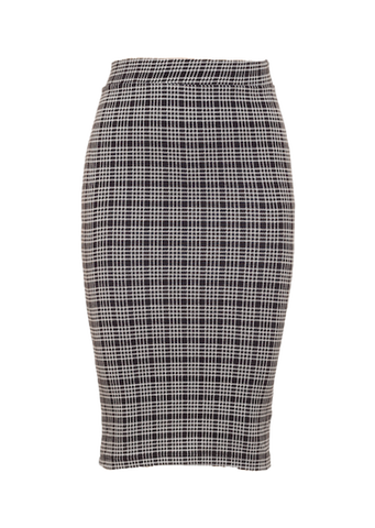 MINI CHECK PENCIL SKIRT