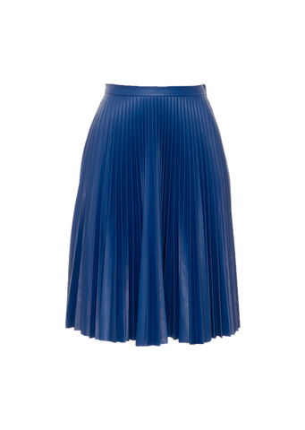 PU PLEATED MIDI SKIRT