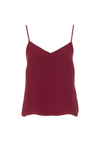 WOVEN CAMI BURGUNDY