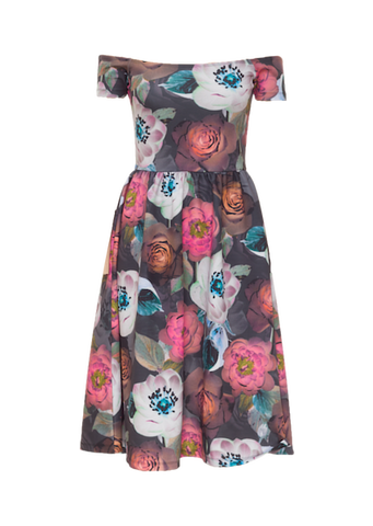 BARDOT MIDI SKATER DRESS